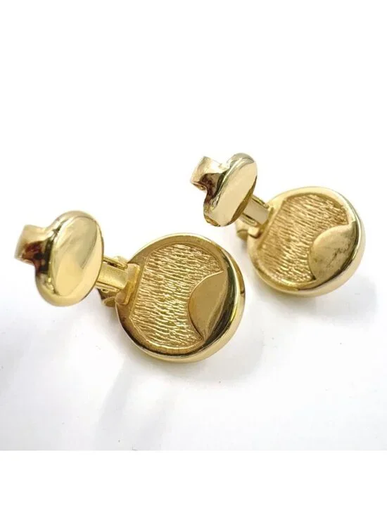 Dior Line Stone Faux Pearl Gold Earrings - Picture 4 of 6